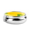 Cartoon Lemon Portable Round Pill Box, can fit into Wallet Pocket Lightweight 3 Compartment Pill Box, Carry Pill Box with You view 3