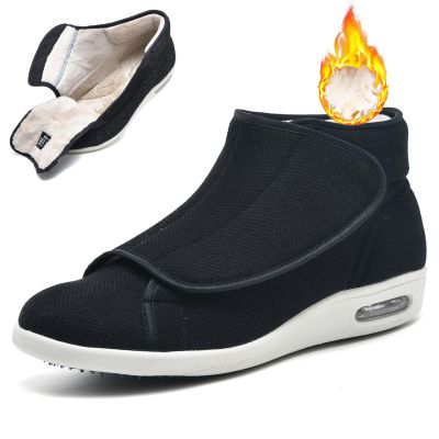 Diabetic Shoes for Men's, Women's Adjustable Easy-On Non Slip Winter Slippers, Unisex Arthritis Edema Swollen House Boots Indoor Outdoor 8