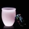 EliteBloom Funeral Urn Pet Glazed Jade Porcelain Urns for Ashes Small Sealed Against Ashes Urns Memorial for Human Pet Ashes Dog Cat Ash,Pink,Pink view 3
