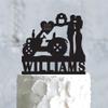 Custom Tractor Wedding Bride Groom on the Farm Cake Topper,ranch Wedding Farmer Couple Topper,farm Theme Personalized Barn Cake Topper for Wedding,Engagement,Birthday,Anniversary,Shower Party Favors. view 1