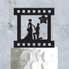 Movie Lovers Proposal Movie Theme Cake Topper Star,movie Fan Engagement Personalized Topper,movie Themed Wedding Couple Cake Topper for Wedding,Engagement,Birthday,Anniversary,Shower Party Favors. view 1
