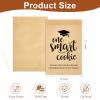 100 Pack Graduation Cookie Treat Bags, 7.1 x 5 Inch Self-Adhesive One Smart Cookie Bags Kraft Paper Bags for Graduation Party Supplies view 2