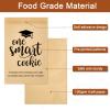 100 Pack Graduation Cookie Treat Bags, 7.1 x 5 Inch Self-Adhesive One Smart Cookie Bags Kraft Paper Bags for Graduation Party Supplies view 3