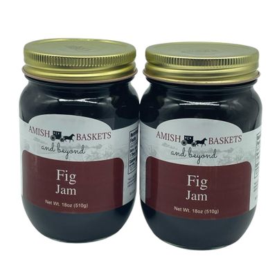 Amish Fig Jam Non GMO Vegan All Natural - 18 oz - 2 Jars