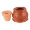 GOOHOCHY 1pc Red Porcelain Moxibustion Pot and Ergonomic Burning Tool for Relaxation Home Use and Moxibustion Therapy for Adults view 1