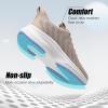 AOE Diabetic Shoes for Men and Women, Wide Slip-on Shoes for Swollen Feet Walking Sneakers for Elderly Foot Pain Relief Almond view 4