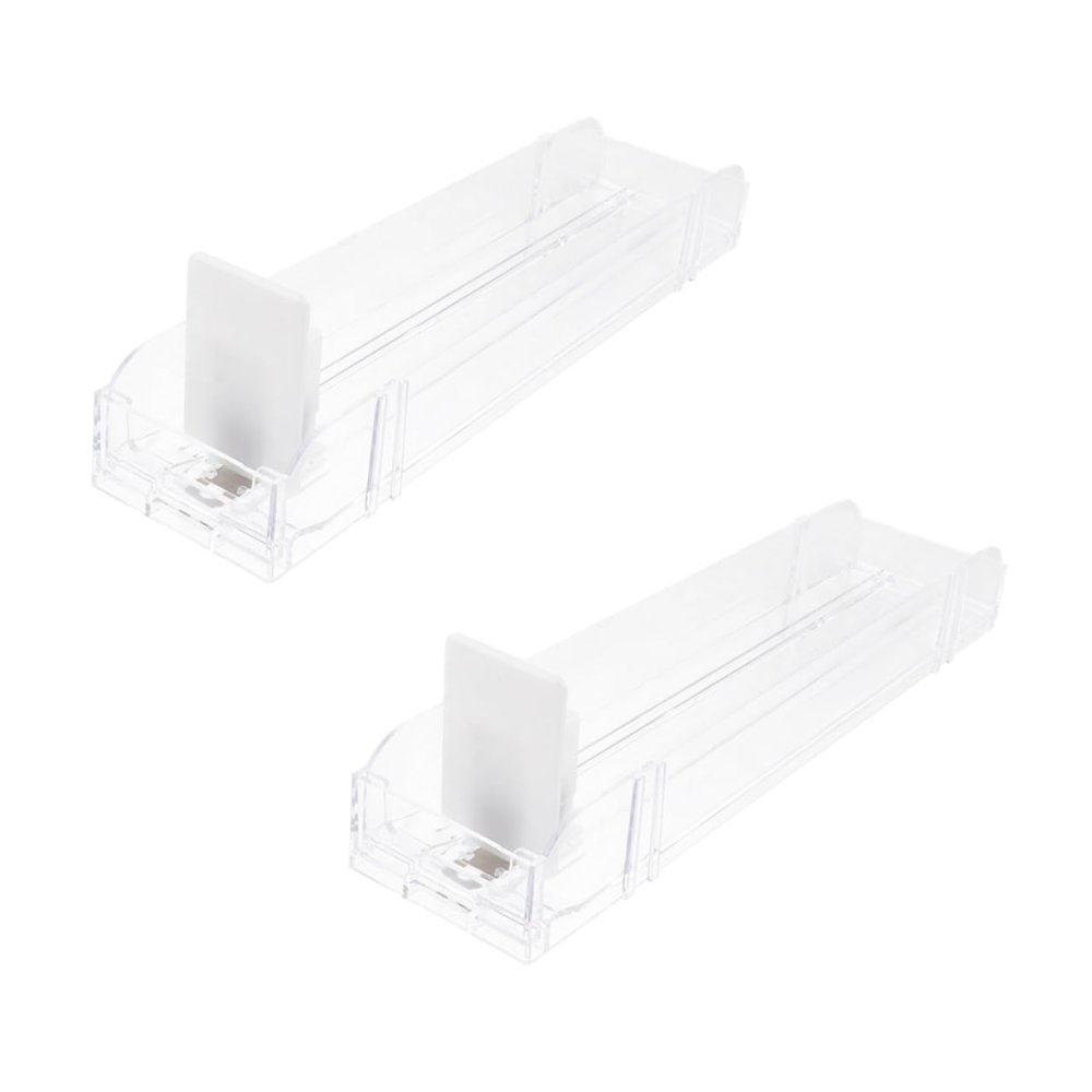 ORFOFE 2pcs Auto Rack Pusher Display Organizer for Shops Easy to Use Design Single-Sided