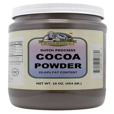 Bakerdale Dutch Process Cocoa Powder, 16 oz, 22-24% Fat Content