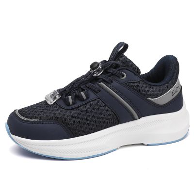 AOE Diabetic Shoes for Men and Women, Wide Slip-on Shoes for Swollen Feet Walking Sneakers for Elderly Foot Pain Relief Navy Blue