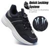 AOE Diabetic Shoes for Men and Women, Wide Slip-on Shoes for Swollen Feet Walking Sneakers for Elderly Foot Pain Relief Navy Blue view 3