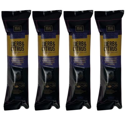 MeatCrafters Herb & Citrus Salami, Lemon-Zest Dry-Cured Hard Salami, Seasoned All-Natural Duroc Pork for Charcuterie Boards, Cheese Boards and Gourmet Snacking, 5 oz, Pack of 4