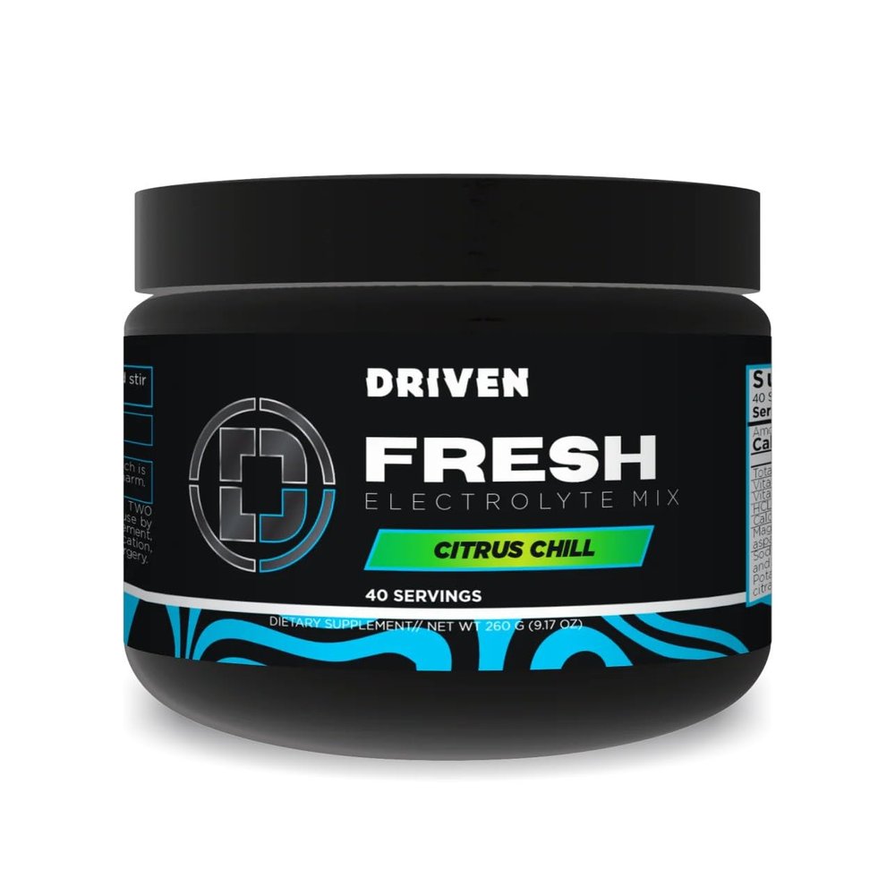 Driven F.R.E.S.H- Fluid Replacement Energy Stamina Hydration: Electrolytes for Ultimate Perfomance and Recovery (40 Servings, Citrus Chill)