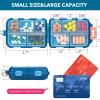 1 Pack 10 GRIDS Travel Pill Organizer Box with 189 Labels - Travel Medicine Case Kit - Pocket Daily Pharmacy Container - Travel Medication Holder Dispenser for Fish Oil Vitamin Supplement Storage view 3