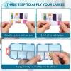 1 Pack 10 GRIDS Travel Pill Organizer Box with 189 Labels - Travel Medicine Case Kit - Pocket Daily Pharmacy Container - Travel Medication Holder Dispenser for Fish Oil Vitamin Supplement Storage view 4