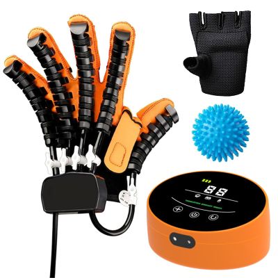 GAOXIAO Rehabilitation Gloves for Stroke Patients, Hand Exerciser Aids Robotic Glove, Hemiplegia Stroke Arthritis Hand Finger Rehabilitation Trainer, Cerebral Palsy Finger Orthosis A Right L