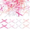 100 Pcs Mini Satin Ribbon Bows, Pink Bows Tiny Decoration Ribbon Bows, Pink Twist Tie Bows for Hair Accessories, Sewing Appliques Crafts, Costume, Shoe Decor Party Gift Box Ornaments view 1