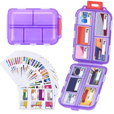 1Pack Pill Organizer with 189 Medicine Labels Travel Daily Pill Container Mini Medication Organizer Storage Pill Organizer Pill Case 7 Day Pill Organizer