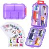 1Pack Pill Organizer with 189 Medicine Labels Travel Daily Pill Container Mini Medication Organizer Storage Pill Organizer Pill Case 7 Day Pill Organizer view 1