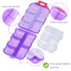1Pack Pill Organizer with 189 Medicine Labels Travel Daily Pill Container Mini Medication Organizer Storage Pill Organizer Pill Case 7 Day Pill Organizer view 2