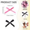 100 Pcs Bow Decor Mini Christmas Tree Bow Ornament Pink Black Ribbon Bowknot for Wreath Garland Gift Wrapping Wedding Decorations DIY Crafts Supplies view 2