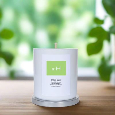 a:H Citrus Basil Scented Single Candle