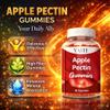 Apple Pectin Gummies - High-Fiber Supplement with 2000mg Natural Cholesterol Lower Support, Promotes Digestive Wellness & Stomach Comfort, Non-GMO & Gluten Free Herbal Supplements - 60 Vegan Gummy view 2
