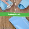 100 Pack Resealable Stand Up Bags,Smell Proof Pouch Sealable Foil Pouch Bags for PackagingBlue,6.3" x 9.4" view 3