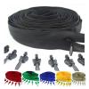 10 Meters Long Zipper 20 Auto Locking Sliders Invisible Nylon 3# Zipper Used for Clothing Handbags(Green) view 2