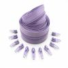 1/2/3/5/10 Meters 3# Long Nylon Zippers Rolls with 2/4/6/10/20 Pieces Zipper Slider for Tailor Sewing Accessories(Light Purple,3 Meter 6 Slider) view 1