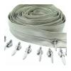 10 Meters Long Zipper 20 Auto Locking Sliders Invisible Nylon 3# Zipper Used for Clothing Handbags(Light Grey) view 1
