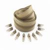 1/2/3/5/10 Meters 3# Long Nylon Zippers Rolls with 2/4/6/10/20 Pieces Zipper Slider for Tailor Sewing Accessories(Khaki,5 Meter 10 Slider) view 1