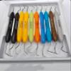 10 Pcs Professional Dental Tools Tartar Scraper for Dentist, Personal and Pets Use Plaque Remover with Comfortable Grip, Double Ended Silicon Grip Scaler view 2