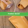 100 Pack Resealable Stand Up Bags,Smell Proof Pouch Sealable Foil Pouch Bags for PackagingGold,4.7" x 7.9" view 3