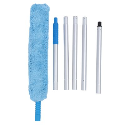 Adjustable Dust Cleaner, Extendable Long Handle Duster with Bendable for Furniture, Corners, and Dust Removal, Soft Fleece