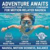 Waterproof Motion Sickness Wristbands for Kids, Teens & Adults Stretch, Slide-On Nausea Relief Bands for Car, Sea, & Altitude Sickness - Stress and Balance Support - Set of 2 (Sky, Small 6) view 2