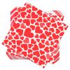 Jagrove Paper Napkins 100 Pack 2 Ply Heart Printed Beverage Luncheon Dinner Disposable Napkins for Wedding Anniversary Celebrations, 6.5X6.5 Inches Folded view 1