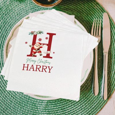 Custom Christmas Napkins, Custom Napkins, Customized Napkins, Christmas Disposable Hand Towels, Custom Napkins Personalized, Party Napkins, Christmas Cocktail, Christmas Beverage Napkins, Christmas 4
