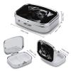 Pill Organizer Cute, Black Schnauzer Dog Printed Funny Pill Box Large 2 Compartment Weekly Monthly Travel Rectangle Portable Pocket Purse Pill Container view 2