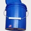 1 Gallon Bucket Pail with Lid & Metal Handle Polyethylene Plastic 65Mil (HDPE) Food Safe BPA Free Multi Purpose Container TearTab Top Premium Quality FDA Compliant (Blue) view 2