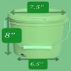 1 Gallon Bucket Pail with Lid & Metal Handle Polyethylene Plastic 65Mil (HDPE) Food Safe BPA Free Multi Purpose Container TearTab Top Premium Quality FDA Compliant (Blue) view 4