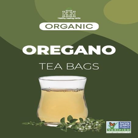 Healthy Healing Herbs Oregano Leaf Herbal Tea 100 Tea Bags | Pure, Aromatic, Naturally Caffeine-Free Herbal