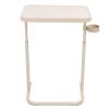 TOPINCN Height Overbed Table, Large Magnetic Tabletop, Versatile Foldable TV Tray, Sloped Neck Guard, Beige TV Dinner Table for Bedroom, Dorm, RV Living Room view 1