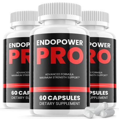 (3 Pack) Endopower Pro Pills - Official Formula - Endopower Pro Capsules, Endo Power Pro Advanced Strength Formula, Overall Wellness Support Maximum Pro Vitamin Supplement EndoPowerPro (180 Capsules)