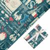Paris Theme Pattern Gift Wrapping Paper Rolls Cute Wrapping Paper Sheet -58 Inch X 23 Inch Per Sheet For Party, Baby Shower Wrapping Paper For Boys Girls Kids Men Women Holiday view 3