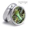 Cobra Snake Pill Box for Purse Pocket Small Round Pill Case Decorative Medicine Box Travel Medicine Tablet Case Vitamin Organizer Pill Container Holder Unique Gift view 2