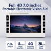 Portable Digital Video Magnifier Electronic Reading Aid 7.0 Inch with Foldable Handle for The Visually Impaired Macular Degeneration Low Vision, 2X-32X Times Zoom 26 Color Modes view 2