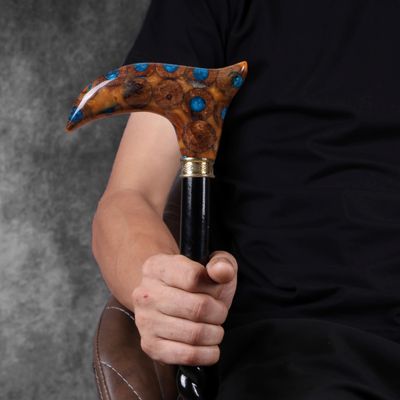 Epoxy Resin Wooden Women's Walking Cane, Walking Cane Lady, Elegant Stick Cane, Canes for Ladies, Glamorous Sticks, Pretty Canes, Stylish Cane Women