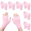 Casuallined 6 Pairs Fingerless Eczema Gloves Moisturizing for Adults Cotton Overnight Dry Hands(Pink) view 1