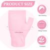 Casuallined 6 Pairs Fingerless Eczema Gloves Moisturizing for Adults Cotton Overnight Dry Hands(Pink) view 2