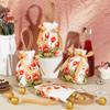 NBEADS 10 Pcs Floral Small Gift Bags with Handles, Flower Drawstring Bags Tea Party Favor Bags Velvet Small Bag for Wedding Birthday Bridal Shower Tea Party, Sandy Brown, 6.9x5.3Inch view 4